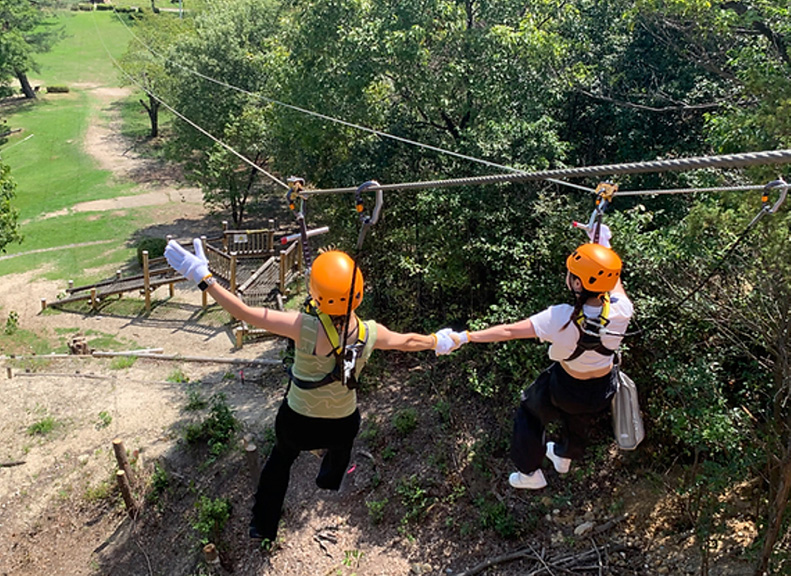 空中漫步令人爽快盡情享受滑索
