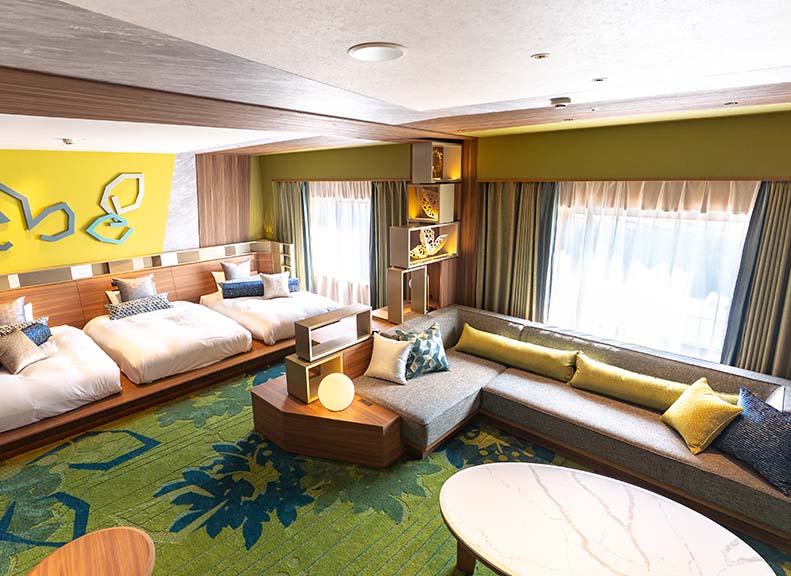 家人一起感受森林的溫暖被包圍的時刻