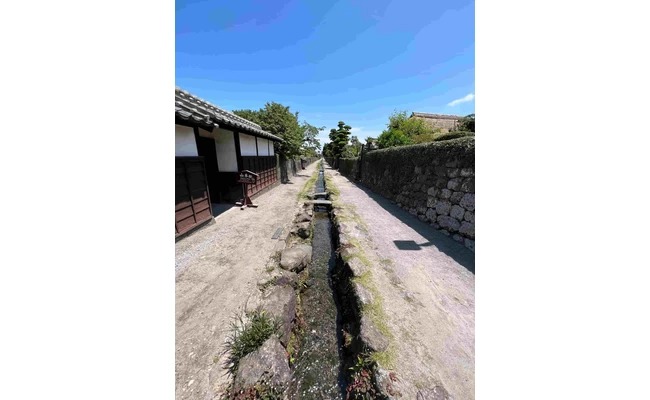 建於道路中央的水道